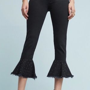 Pilcro and the Letterpress studded cropped flare